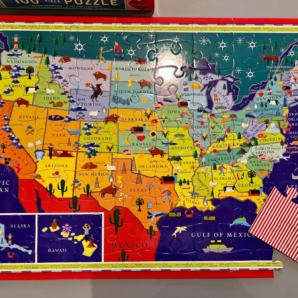 FIRM! Educational 2-Sided "This Land is your Land" Puzzle 100 Pc.